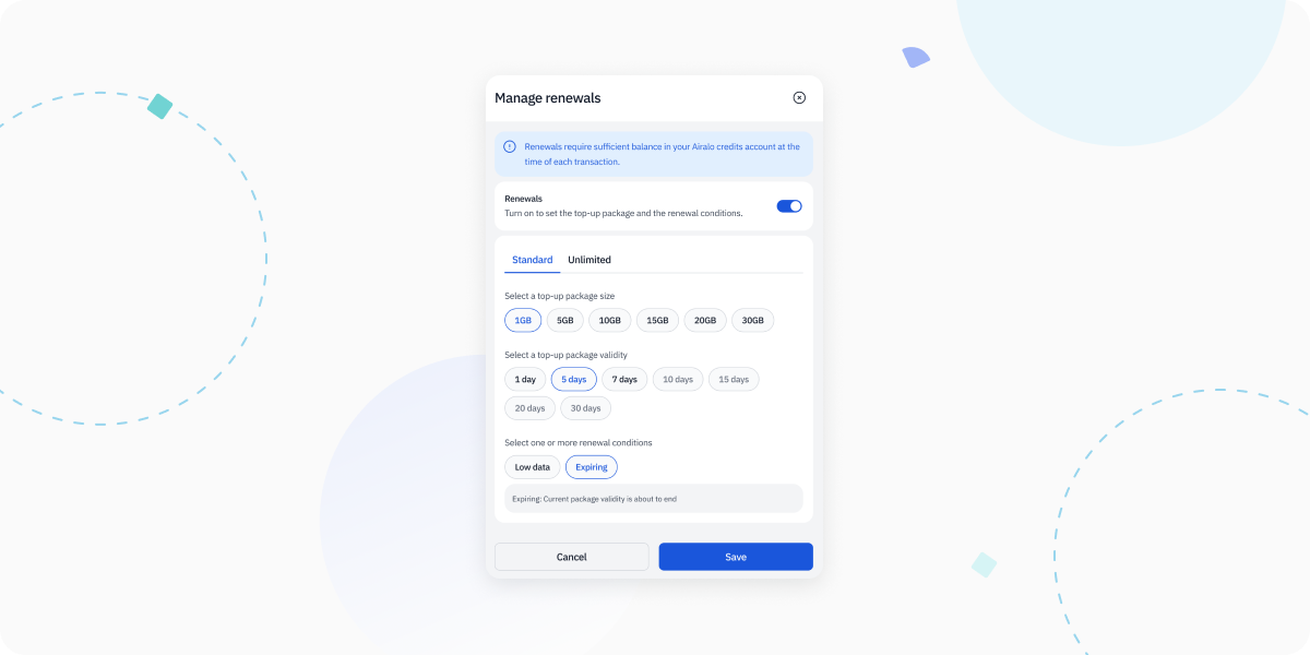 Product updates screenshot about renewals feature