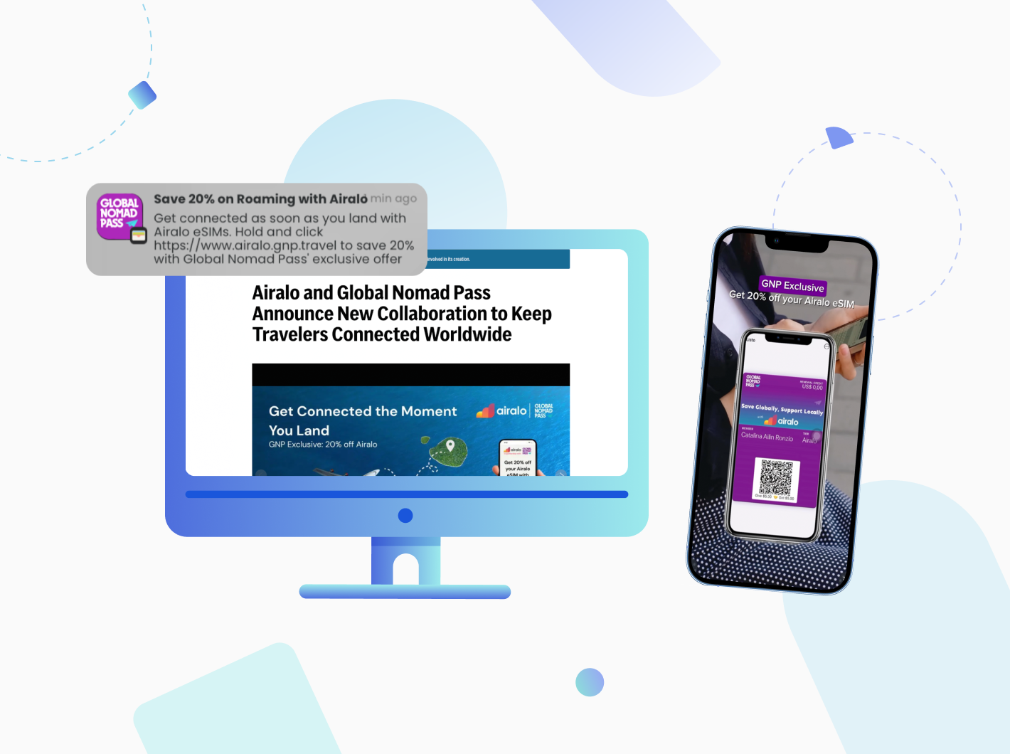 Push notification, press release, and Instagram story