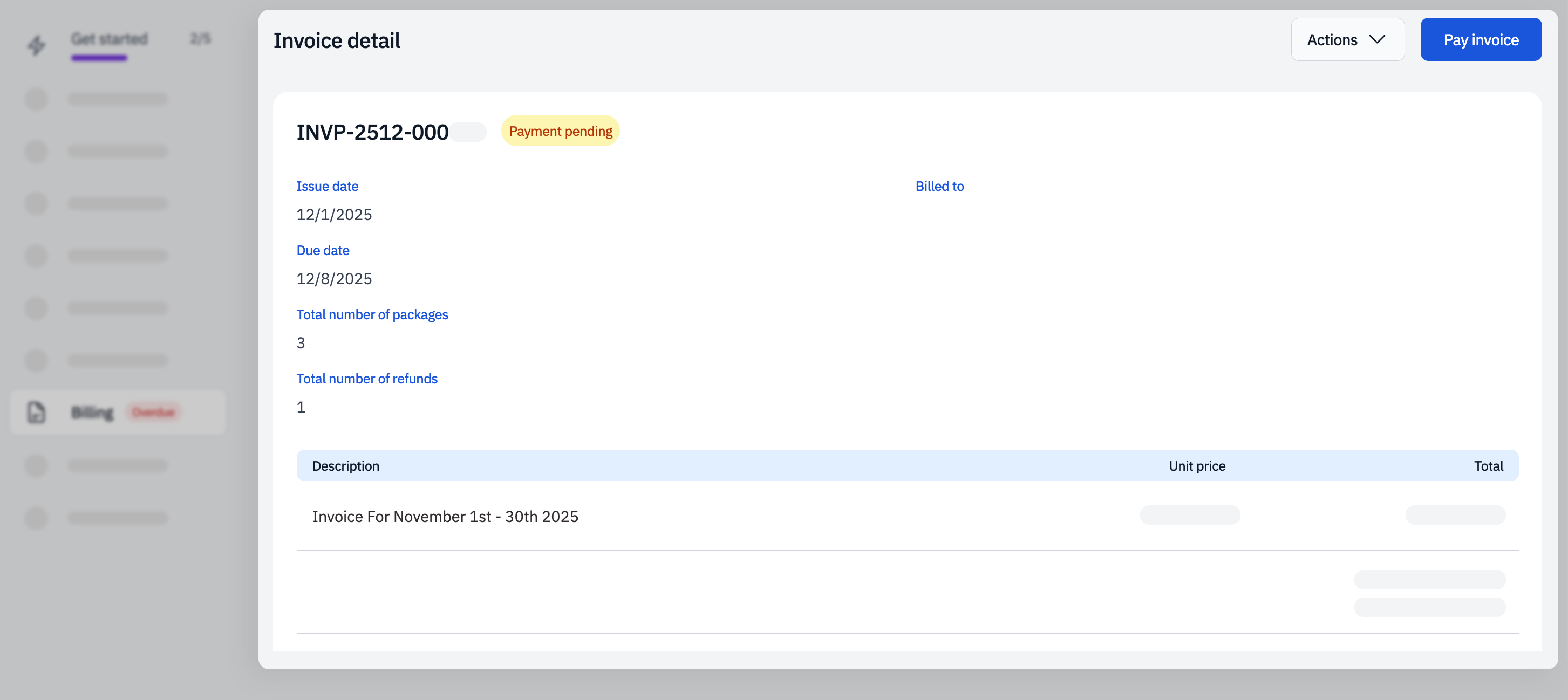 screenshots of new invoices for airalo partners