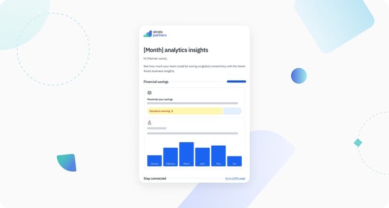 screenshot of monthly reports feature email